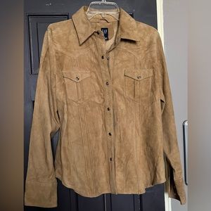 NWOT Gap Leather Button Down